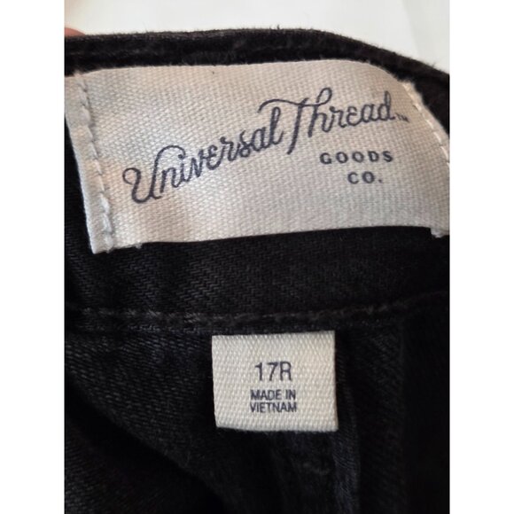 Universal Thread Women's Mid-Rise Super Wide Leg Denim Jeans Black Size 17 - Picture 6 of 7